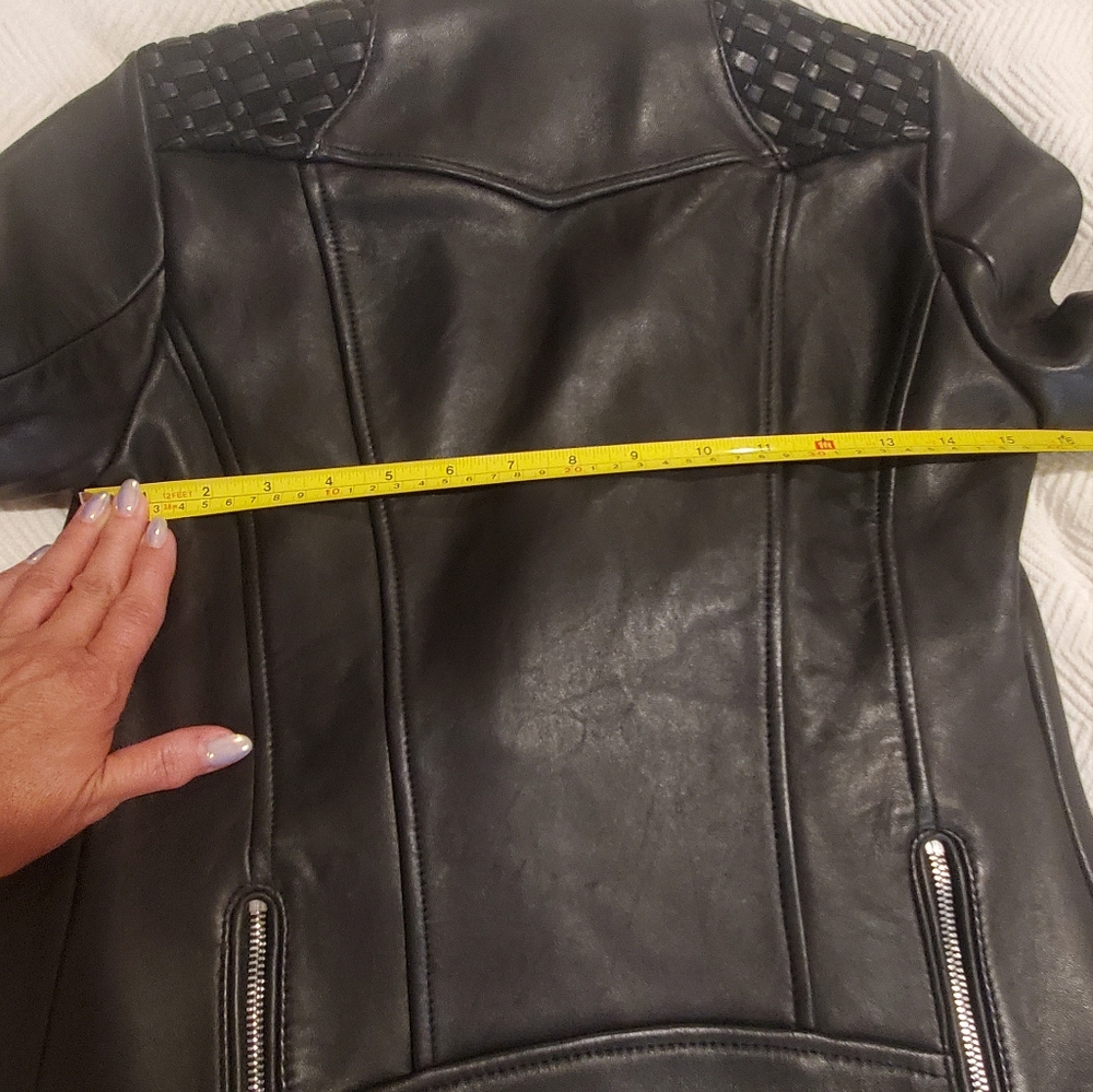 Maje Sleek Black Leather Jacket - Picture 9 of 11